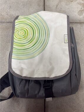 Xbox 360 Gray and White Backpack with Green Spiral Accent